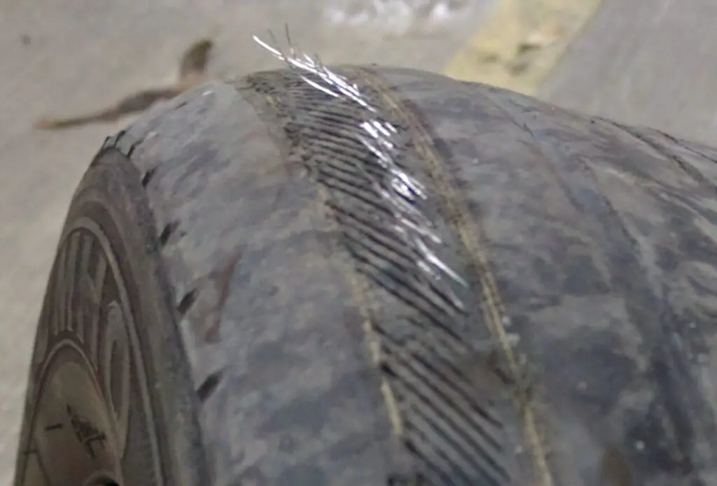 Why Does The Wire Sticks Out of Tire